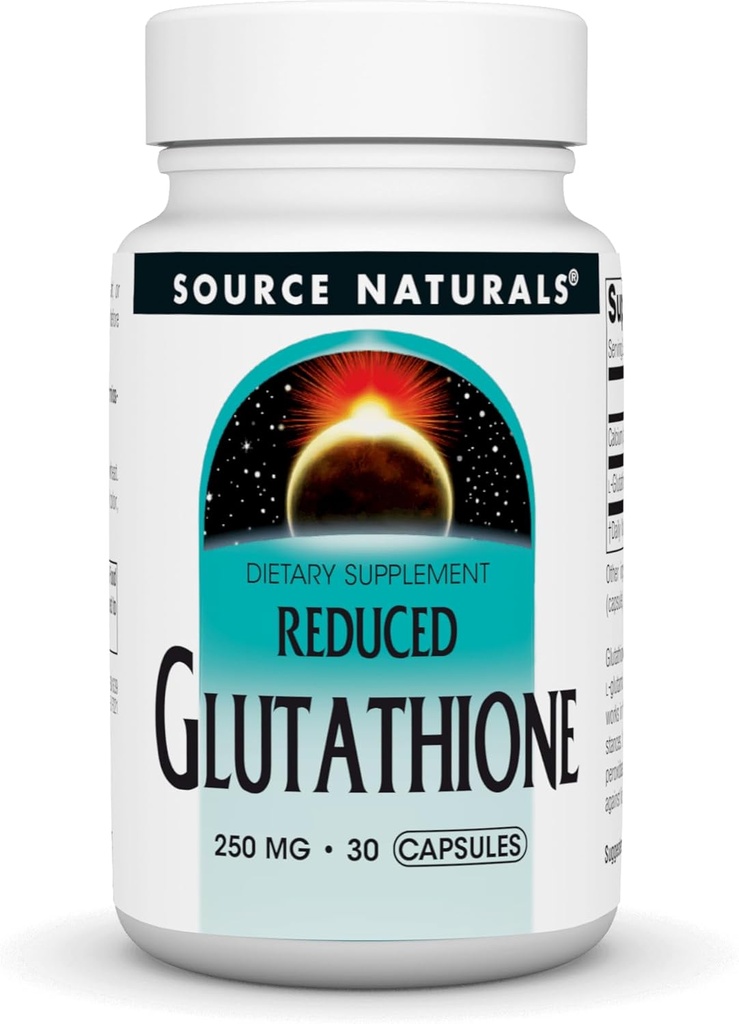 Źródło Naturals Glutathione, Suplement do Podtrzymania Wątroby, 250 mg - 30 Kapsułki