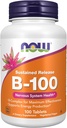 Now Foods Supplements, Vitamina B-100, Libertação Mantida, Produção de Energia*, Saúde do Sistema Nervoso*, 100 Comprimidos