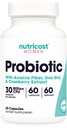Nutricost Probiotic for Women 30 Billion CFU, 60 Capsules - Complex with Acacia Fiber, Uva Ursi & Cranberry Extract, Non-GMO & Gluten Free