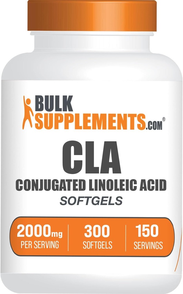 BulkSupplements.com Konjugēts Linoleic Acid Softgels - CLA papildinājumi, CLA 2000mg, CLA Saflora kapsulas, CLA Pills - 2 CLA Softgels per Serving, 150-Day Supply, 300 Softgels