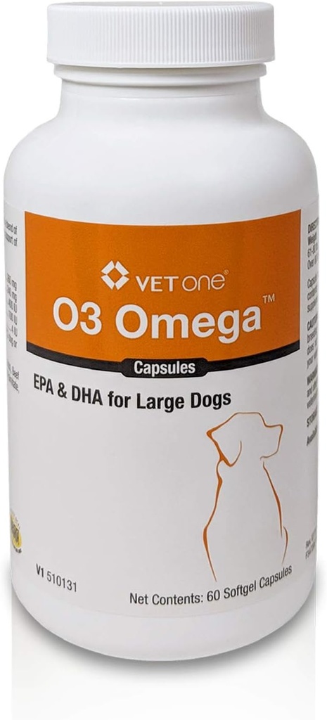 VetOne 03 Omega Soft Gel 60 Count Caps for Large Dogs
