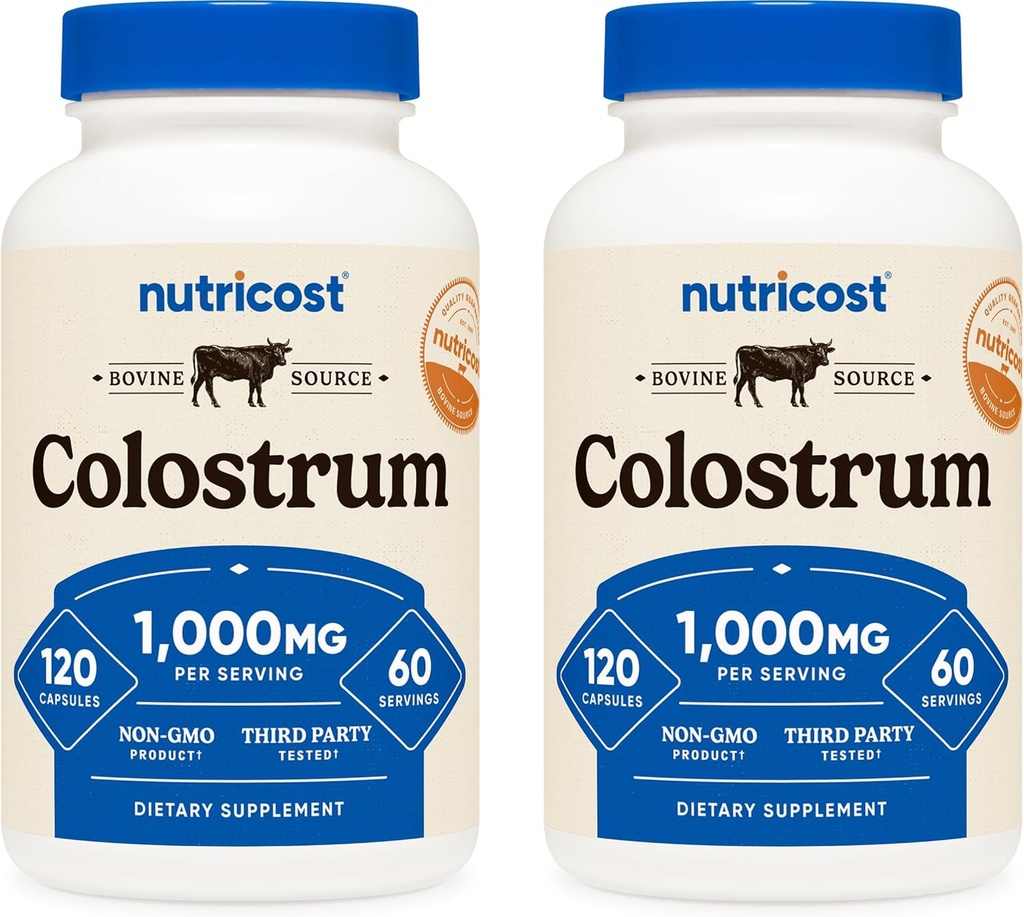 Nutricost Colostrum 500mg, 120 Caps (2 butelki)
