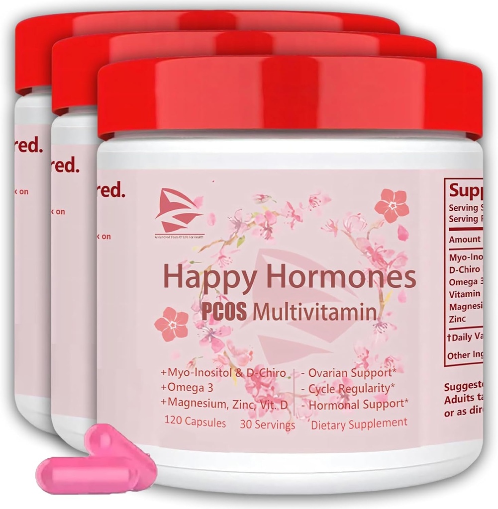 Nova actualització del PCOS Multivitamin,2024 Multivitamin, Hormoni Kinaycle per a la implementació per a Dones suplementaris- Menopause i suport de primera ministra suplementari (360 Capules (Pack of 3))