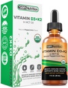 MAX Absorptie, Vitamine D3 + K2 (MK-7) Liquid Drops met MCT olie, pepermunt smaak, helpt ondersteuning sterke botten en gezond hart