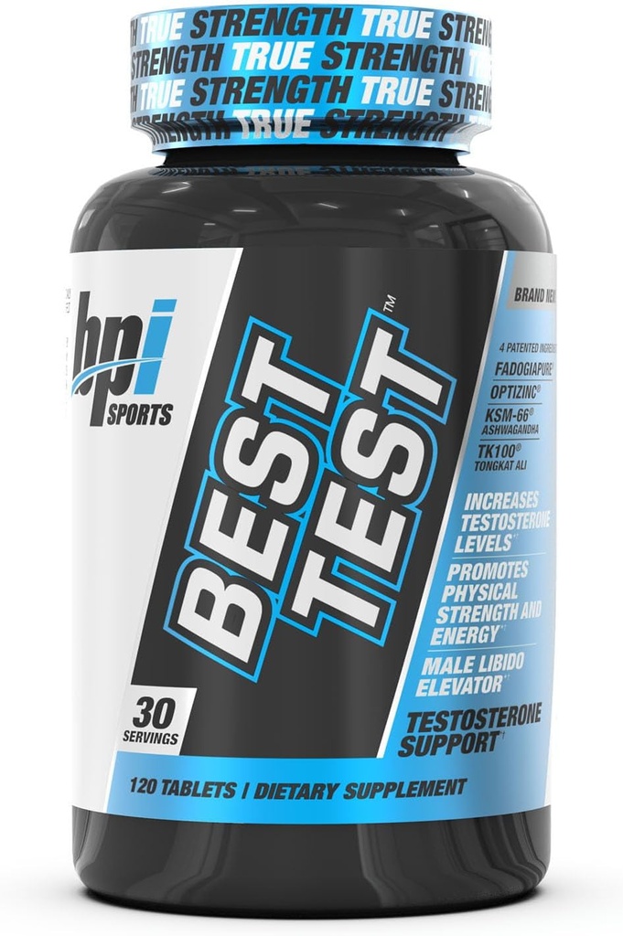 BPI Sports Best Test - Kişilər üçün Testosteron Booster - Muscle Recovery & Metabolism Support, Kişilər üçün Natural Testosteron Supplement, Stamina, Enerji və Performansı artırmaq - 30 Xidmət
