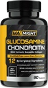 Glucosamine Chondroitin MSM Turmeric, Boswellia, 12-in-1, Joint Comfort, Mobility, Mazání a síla pro muže ženy & senior, 90 Tab, No Shellfish