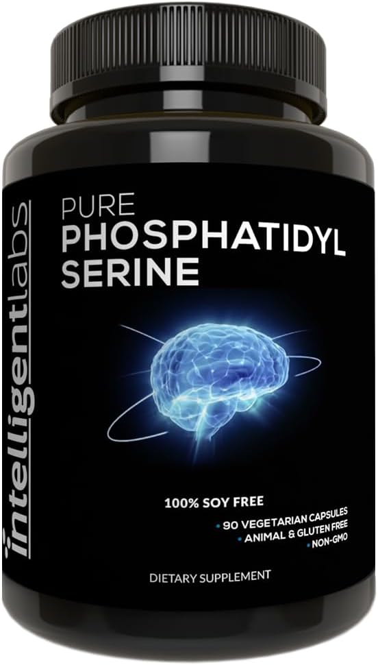 지적인 실험실 Phosphatidylserine 보충교재 100mg, 90 고강도 캡슐, 100% Soy 및 Allergen 자유로운, 해바라기 Lecithin에서 순수한 Phosphatidylserine