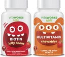 Kids Biotin 5000mg Jelly Beans + Multivitamine Kauwtabletten Bundel