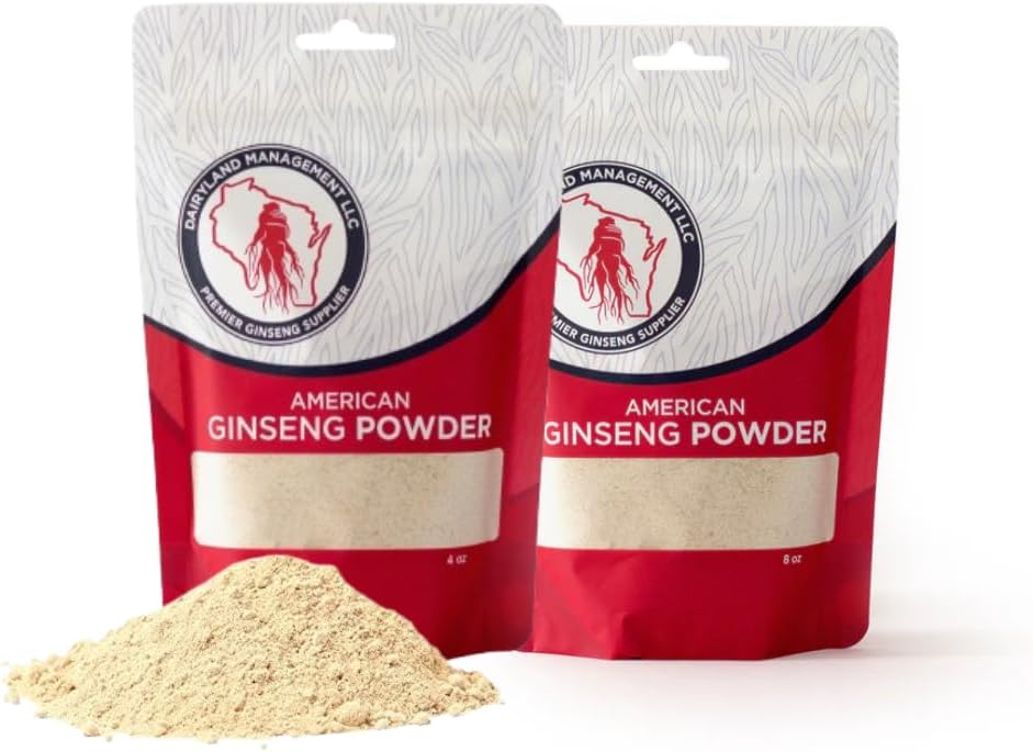 Şirkətli Amerika Ginseng Tozu 西洋参 - 16 oz Pack of Wisconsin Ginseng Toz - Non-GMO, Gluten Free - Smoothies, Baking, Çay
