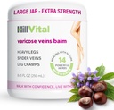 HillVital Varicose Veins 치료 다리, 자연 Varicose Vein 크림 & 스파이더 Vein 치료 다리 및 기타 신체 부품, 14 허브와 주입 된 퍼프 베인을위한 프리미엄 말 밤 크림
