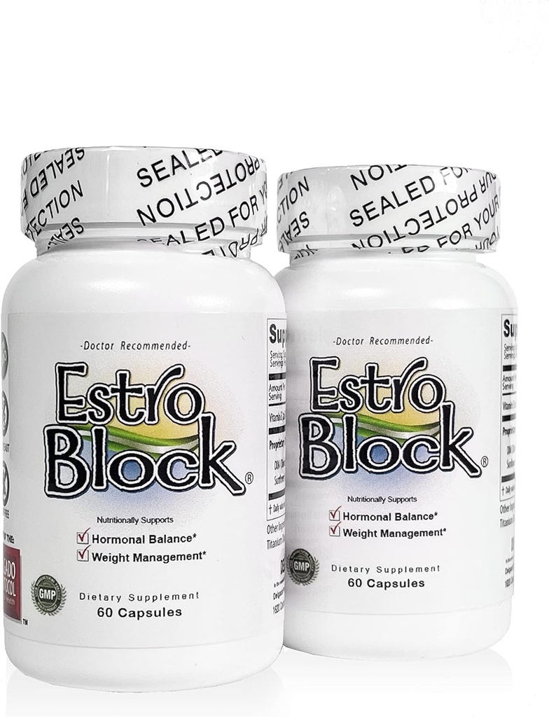 Estroblock - 2-pack 120 capsule Total - DIM & Indole 3-Carbinol pentru Hormon natural echilibru, Acnee - Anti toxic inhibitor de estrogen Aromataza Blocker. Vegan, Soy-Free, Dairy-Free, non-GMO (2)