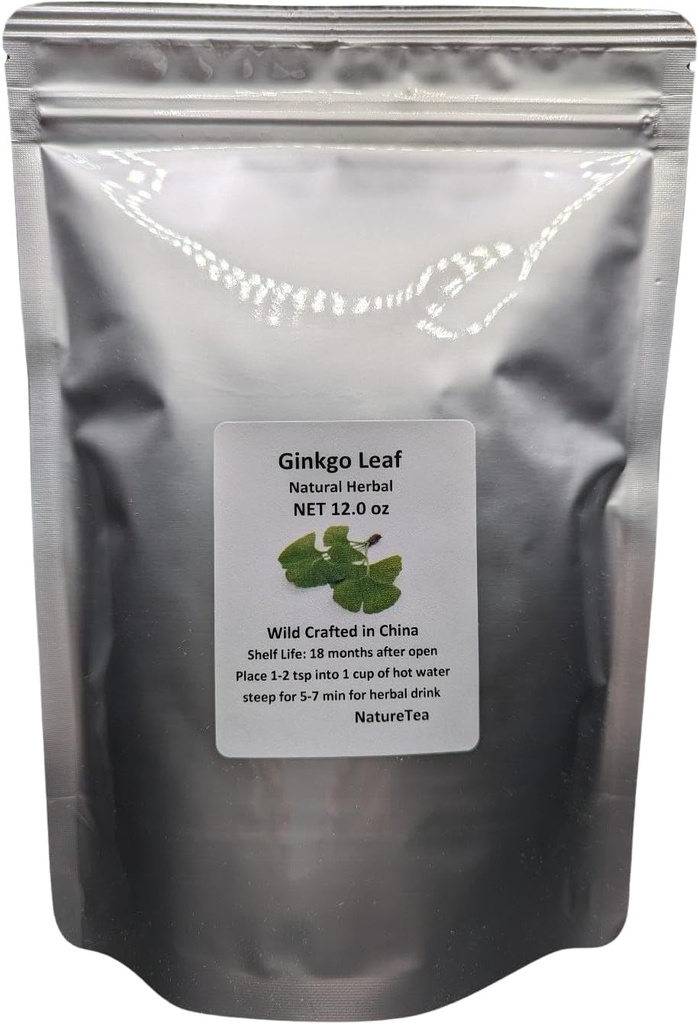 Ginkgo Leaf - Premium Ginkgo Biloba Loose Leaf 100% loodusest (12 oz)