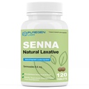 Puregen Labs Senna 8.6 mg Tablets (120 Count) – Natural Sennosides Vegetable Laxative for Constipation, Bloating, Gas, Irregularity Relief