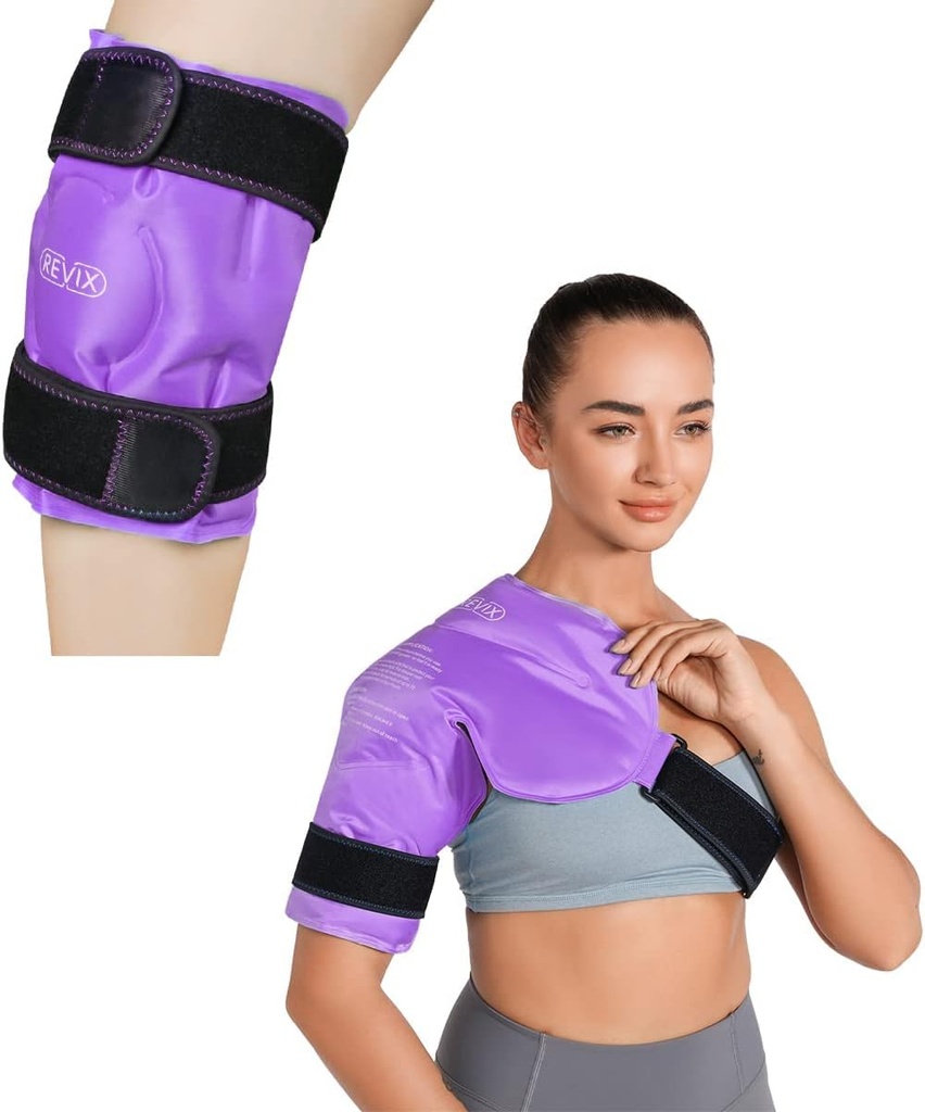REVIX Knee Ice Pack for Injuries Reusable and Gel Ice Wrap for Shoulder Pain Relief