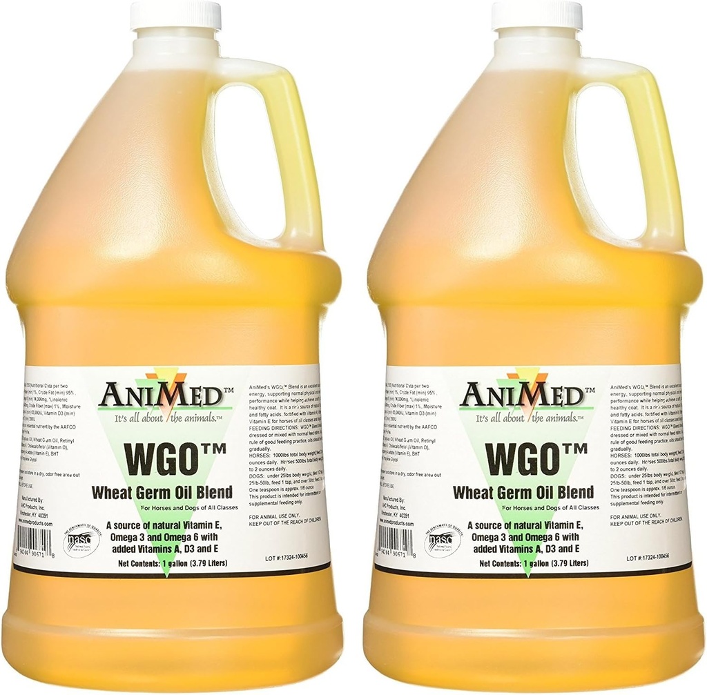 AniMed WGO Wheat Germ Oil Blend Supplement, 1 Gallon (2 paketea)