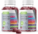 Viteey Multivitamin Gummies 8 dalam 1 Suplemen Dukungan Imune - Ammune Boosters untuk Orang Dewasa & Teens - Vegetarian, Geltin Free, GMO Bebas - Disajikan Berry Pectin Ammune Pertahanan