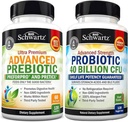 Advanced Prebiotic Gut Health Supplement (2 lună de aprovizionare) Plus 40 miliarde CFU Daily Probiotic Supliment (2 lună de aprovizionare)