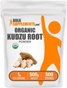 BulkSupplements.com Organic Kudzu Root Powder - Organic Kudzu Root Supplement, Herbal Supplement - Gluten Free - 1g per Serving, 500g (1,1 lbs) (Pack of 1)