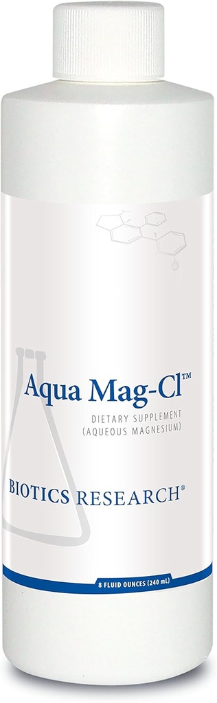Biotics Research Aqua Mag- Cl ™ Easy to take Liquid Formule, 200 mg Magnesium, Biologický dostupnost, Promotes Relaxation, Kardiovaskulární zdraví, Síla kostí, Zlepšuje spánek 8 Fluid Ounces