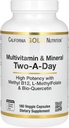 Multivitamínico e mineral con Metil B12, Vitamina C, L-metilFolate e Bio-Quercetina, Dúas-A-Day, 180 cápsulas de Veggie
