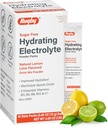 Rugby Sugar-Free Hydrating Electrolyte Powder Packs - Drink Mix Powder Packets med 5 Vitaminer - Förbättrad Hydration - Naturlig Lemon-Lime smak - 10 Stick Packs - 0,45 Oz Varje (1 Pack)