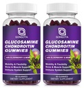Glucosamine Chondroitin Gummies - 2- Pack, Extra Strength 1500mg Glucosamine with MSM & Elderberry, Flexibility Support, Best Cartilage & Immune Support Supplement for Men and Women - 120 count