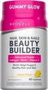 NeoCell Hair, Skin och Nails Beauty Builder med Collagen, Biotin och Vitamin C, Inkluderar Antioxidanter, Gummy, Lemon, 60 Count, 1 Bottle