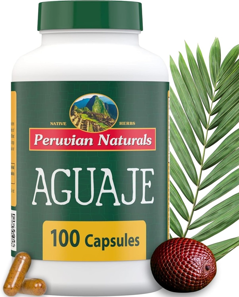Peruvian Natural Aguaje Capsules for Women 100 Pills