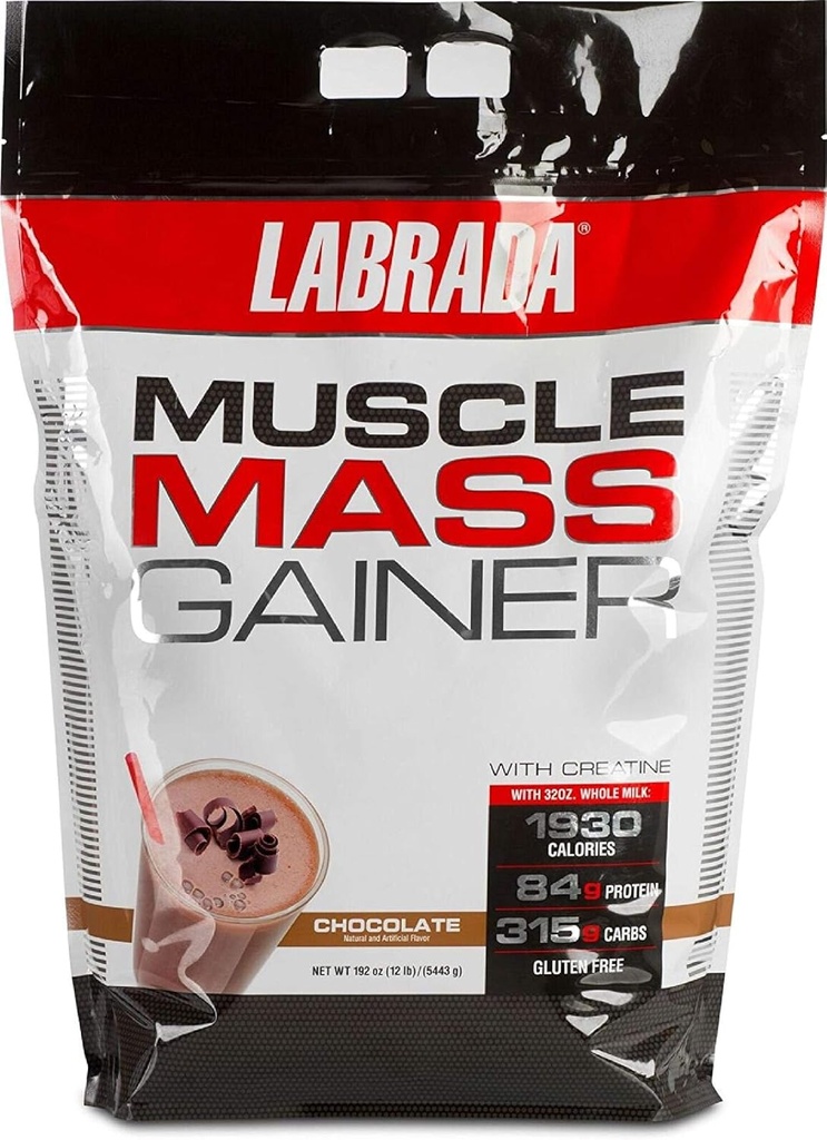 Labrada Nutrition Muscle Mass Gainer, suklaa, 12 punta