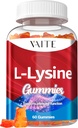 L-Lysine 1000mg Gummys - 支持皮肤,Lip,Vegan,Gluten Free,成人组织健康和免疫系统维生素,Chewables,氨基酸维生素补充和复合补充,非GMO