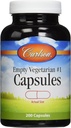 Carlson Labs 中空或小空 Veg Capsules, 200 计数
