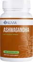 Aswagandha supplement - Natural Relief and Stamina Support to Assistance Ease Tension 60 Capsules Pure Root with Black Pepper Extract for Enhanced Absorption Vegan, Made in the USA