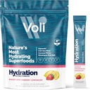 Voli Electrolytes Powder Packets 15国产草莓柠檬汁,无添加糖 电解质 饮料 水分 QQ Keto & Fasting 友好,天然超级食品和矿物 QQ