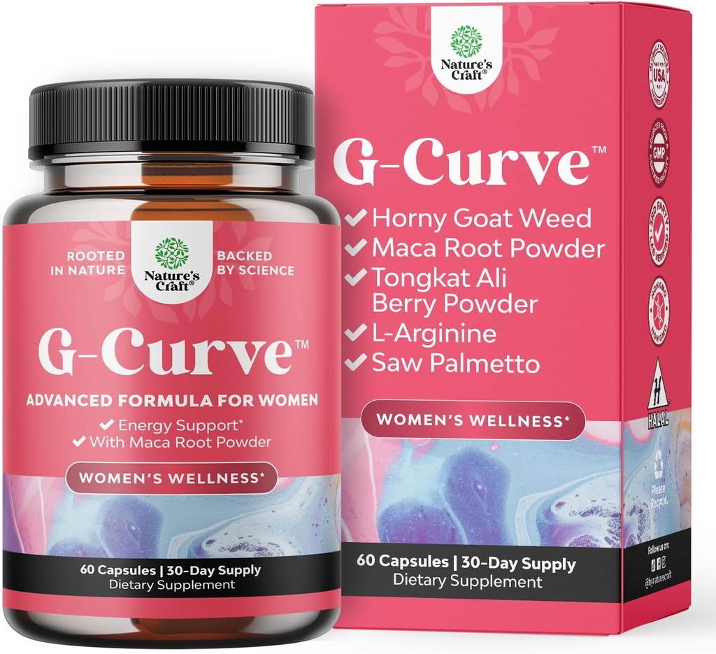Natures Craft G-Curve Butt and Breast Enhancement Pills - Herbal Enhancer May Support Body Sculpting Curves with Saw Palmetto Extract Horny Goat Weed for Women - 結果 Vary 60 カウント
