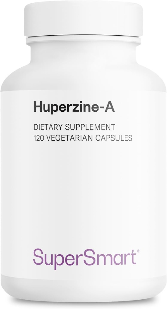 Supersmart - Huperzine-A 100 mcg por día - Suplemento de extracto de alcaloides | Non-GMO & Gluten gratis - 120 cápsulas vexetarianas