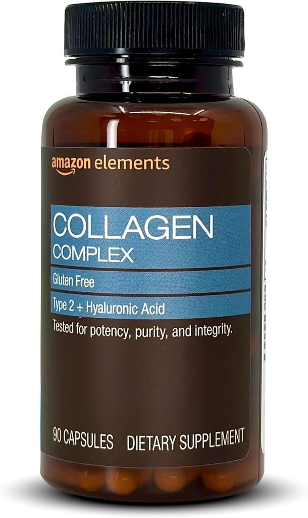 Elemen Collagen Kompleks dengan Acid Hyaluronic, 90 Capsules, 3 Pasokan Bulan
