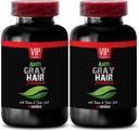 Pure Biotin прах - Gray Коса Solution - Анти сива формула, сива коса хапчета, сива коса разтвор, анти сива добавка коса, сива добавка за обратно, сива коса обратно - 2B 120 Caps