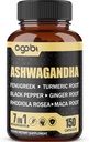 Ashwagandha Extract Cápsulas 7 Ingredientes de ervas 8050 mg - Blended Fenugreek, Maca, Açafrão, Rhodiola, Ginger & Black Pepper - Sleep, Spirit, Immune & Energy Support - 5-Month Supply