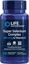 Life Extension Super Selenium Complex, 200 mcg – 3 Formen von Selen, Vitamin E – Cellular Health & Longevity Support – Glutenfrei, Non-GMO, Vegetarisch, 1 Täglich – 100 Kapseln