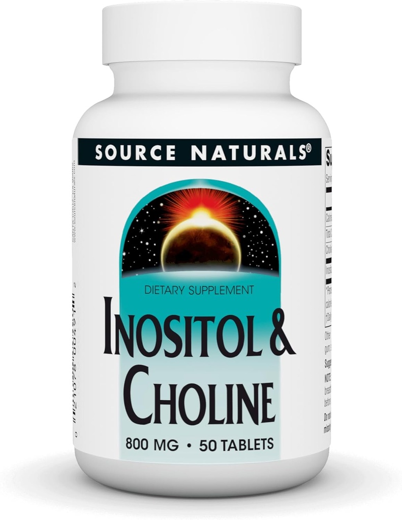 Iturri naturalak Inositol eta Choline 800 mg Nerbio-funtzio osasuntsua onartzen du - 50 Tablet