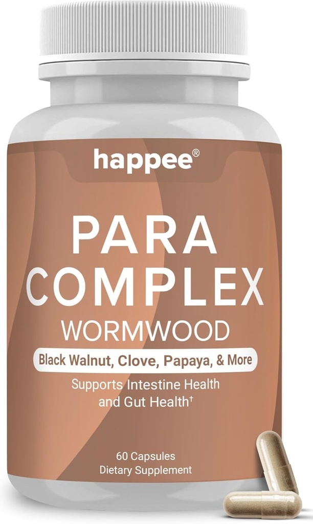ParaComplex Intestinal Guard for Humans - para Purge Herbal Cleanse for Gut Health & Digestive Balance - with Wormwood, Black Walnut, Alho & Mais - 60 Cápsulas