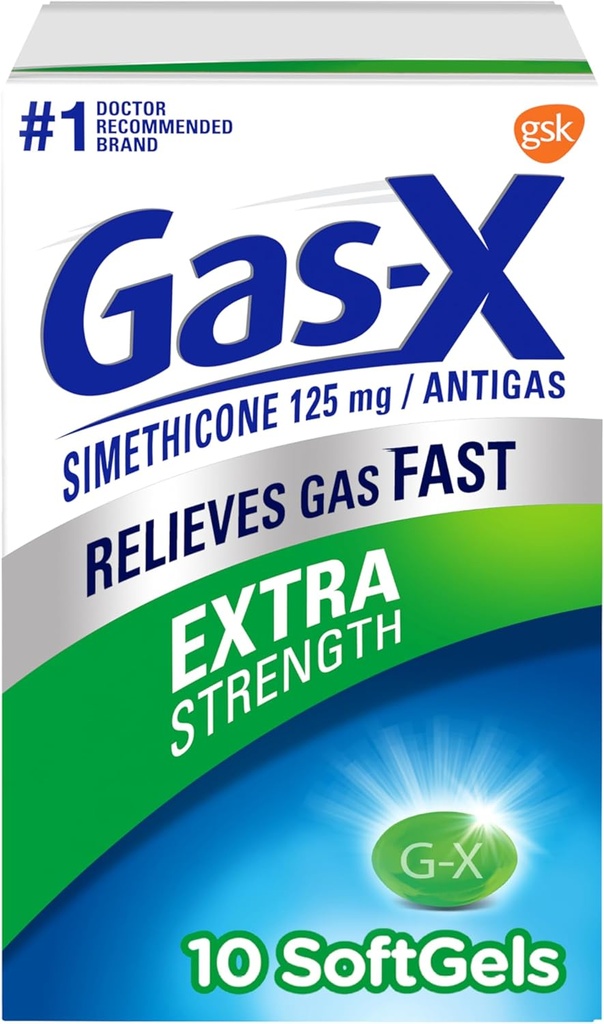 Gas- X Extra Strength Gas Relief Softgels 125 mg szimetikon - 10 gróf