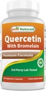 Best Naturals Quercetin with Bromelain Veggie כמוסות - 800 מ"ג של Quercetin & 165 מ"ג של Bromelain (2400 GDU /g), 120 הרוזן