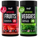 Fruits and Veggies Supplement - High Fiber Supplement for Immunity, Gut & Energy - Super Reds & Super Greens Supplements with Marshmallow Root - 240 Reds and Super Greens Powder Superfood Capsules