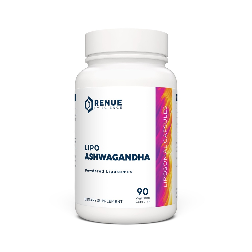 Renue By Science Ashwagandha | High Strength Liposomal Ashwagandha Supplements | 90 Ashwaganda Capsules - 200mg Ashwagandha per Serving | Non-GMO | Made in the USA Third-Party Tested