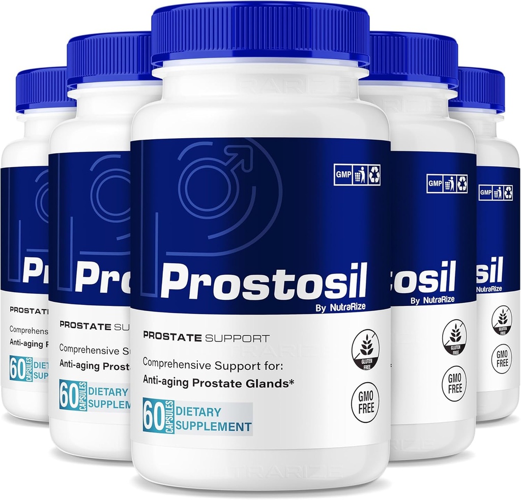 (5 Pack) Prostosil Capsules, All Natural Formula For Prostate Health Support, Maximum Strength Herbal Supplement for Control and Overall Health, Prosto sil Vitamin Pills Official Review (300 Capsules)