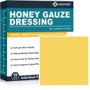 Ceeport Manuka Honey Gauze Wound Dressing 2" x 2",10 Pack Manuka Honey Wound Care Pads, Medical Grade Honey Bandages for Wound Care, Honey Patch for Faster Healing from Burns,Abrasions,Cuts and Scalds