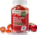 Apple Cider Vinegar Gummies 60 Counts 1000mg AVC з вітаміном B6 Вітамін B12 для обміну речовин, травлення, Detox, Гут & Імунне здоров'я