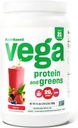Vega Protein and Greens Protein Powder, Berry - 20g Plant Based Protein Plus Veggies, Vegan, Non GMO, Pea Protein für Frauen und Männer, 1,3 lbs (Packaging May Vary)