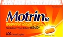Motrin IB, Ibuprofen 200mg Tablet, Pain Reliever & Fever Reducer for Muscular Aches, Headache, Bacache, Menstrual Cramps & Minor Arthritis Pain, NSAID, 100 Ct